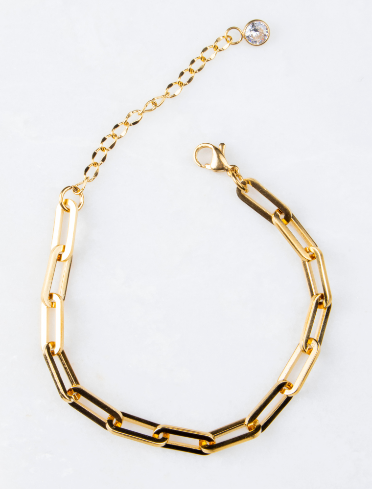Create Your Own Waterproof Paperlink Charm Bracelet – 18k Gold Plated Stainless Steel - Image 8