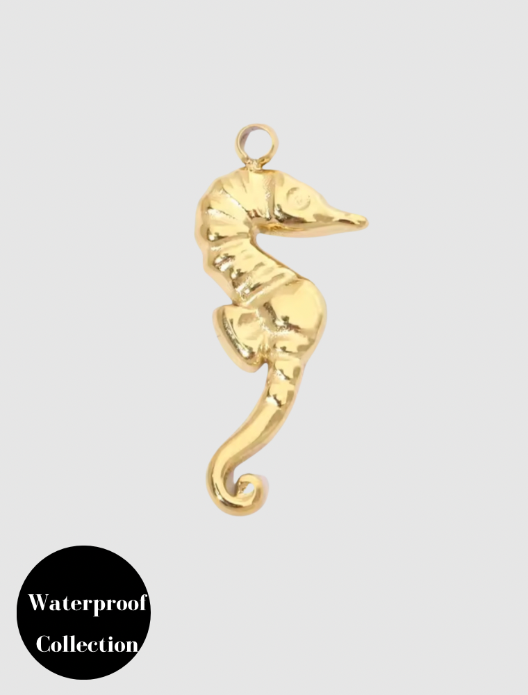 Small Seahorse Charm - 107 - 18k Gold Plated Stainless Steel