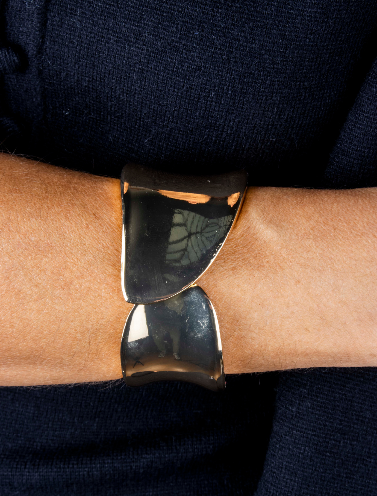 Delores Chunky Bangle - Gold Plated - Image 2