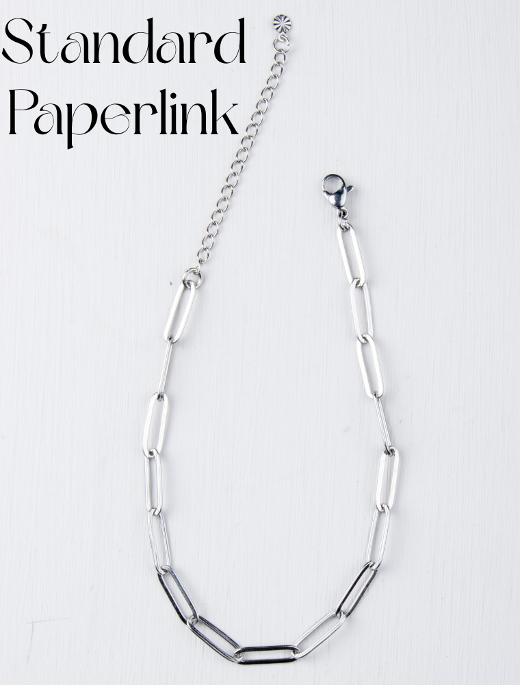 Create Your Own Own Waterproof Paperlink Charm Bracelet – Silver/Stainless Steel - Image 5