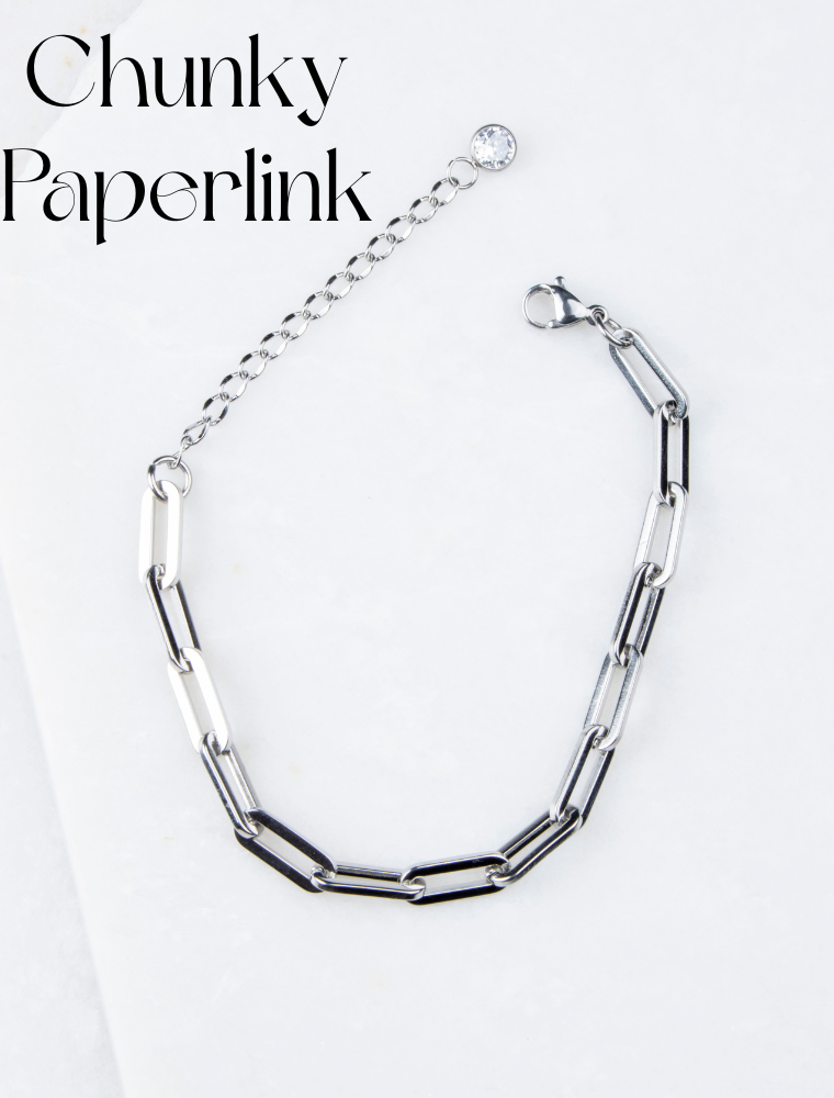 Create Your Own Own Waterproof Paperlink Charm Bracelet – Silver/Stainless Steel - Image 6