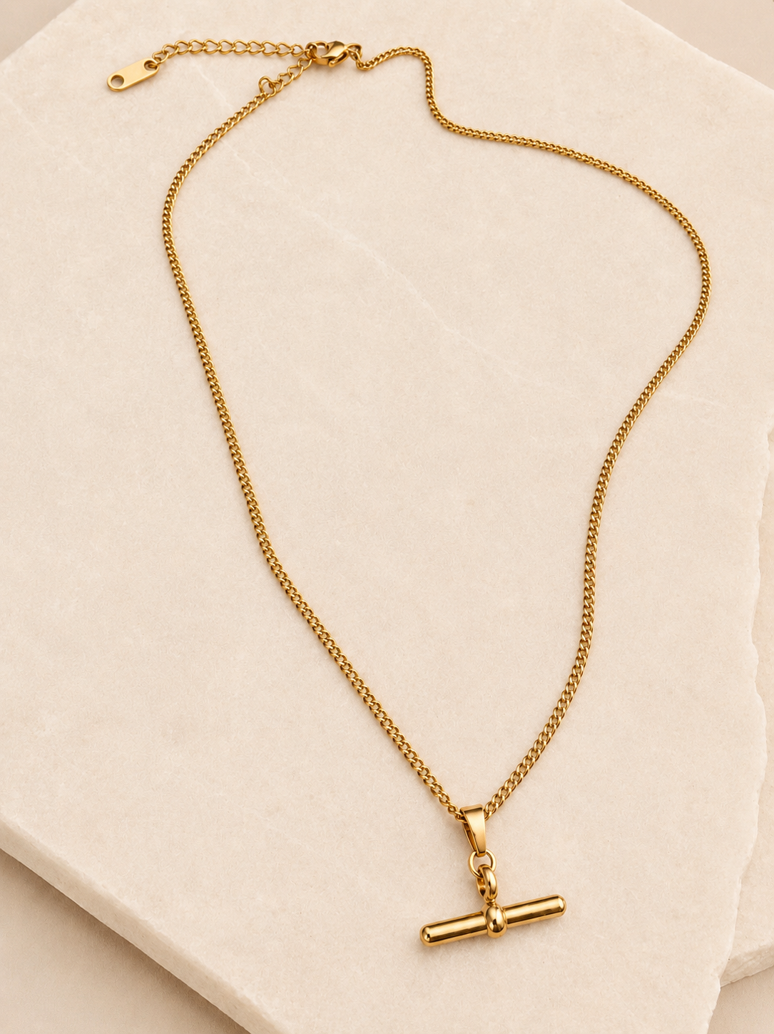 Stack and Save 10%. Cecile and Aletta set of two necklaces-14k gold plated stainless steel. - Image 2