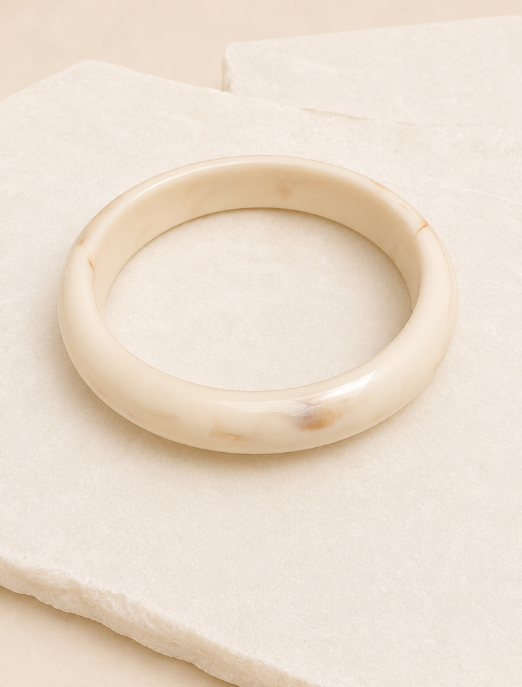 Denise resin bangle-Natural.