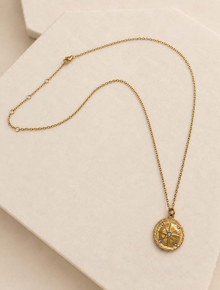 Stack and Save 10%. Cecile and Aletta set of two necklaces-14k gold plated stainless steel. - Image 3