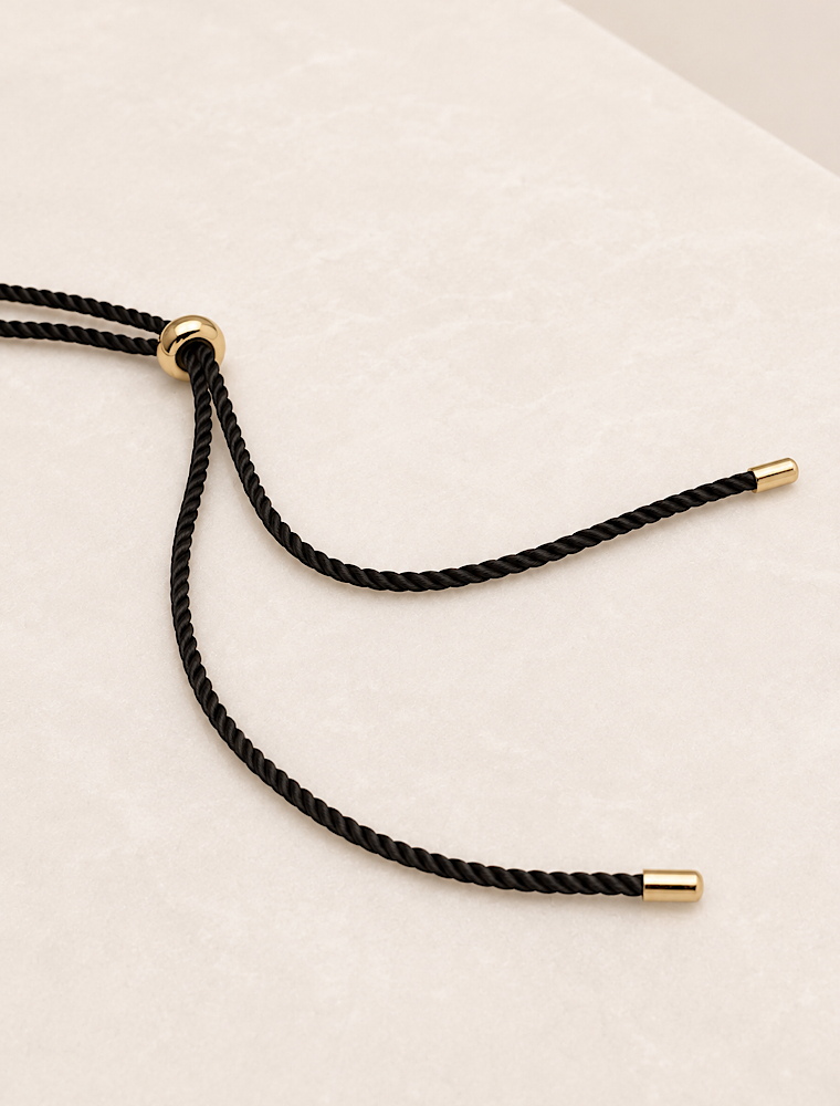 Lola long necklace-14k gold plated/Brown. - Image 4